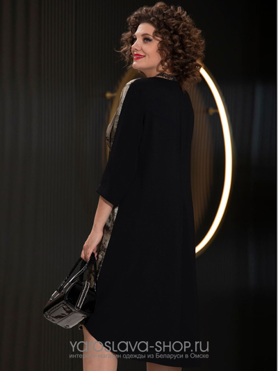 Нарядное платье с переливом и подрезом под грудью