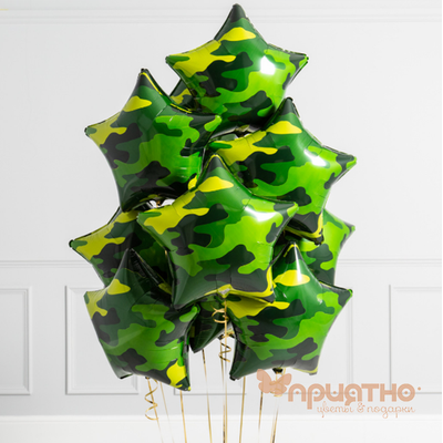 СЕТ ИЗ ВОЗДУШНЫХ ШАРИКОВ "КАМУФЛЯЖ"
