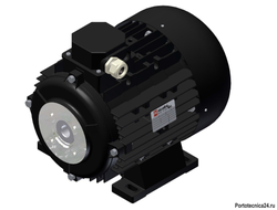 Электродвигатель 7,5 кВт полый вал 24 мм 230/400 В - 50 Гц, 132S T4 B3 BS AC 24