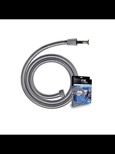 Шланг для душа GS GLA-NY 1,5м металл имп/кон. двойнок замок, нейлоновая вставка хром