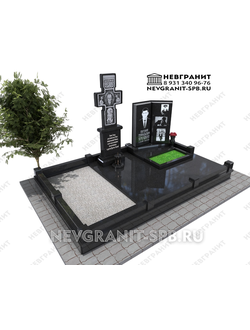 Памятник  по индивидуальному проекту с крестом 401 с рисунком