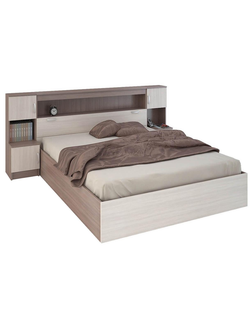Бася (Басса) КР 552 кровать с закроватным модулем Ясень шимо темный/Ясень шимо светлый (с настилом)
