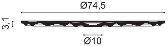 Розетка R40 - d74,5см