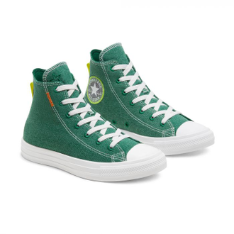 Кеды Converse Star Renew Cotton High Top зеленые фото