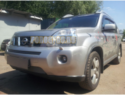 Защита радиатора Nissan X-Trail T31 2007-2011 chrome середина