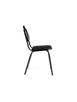 Стул на металлокаркасе Гумер черный / черный глянец