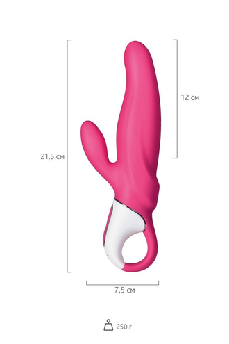 73-867-1017 Нереалистичный вибратор Satisfyer Vibes Mr. Rabbit, силикон, красный, 22,1 см.