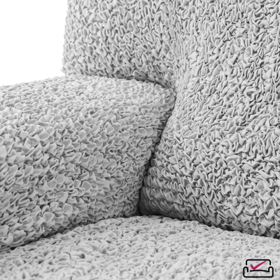 Чехол на кресло Верона Жемчужный. Защита мягкой мебели от животных. ИТАЛИЯ