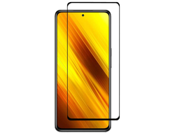 Защитное стекло для Xiaomi Poco X3 черное