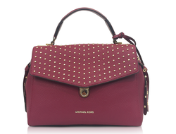 Женская сумка Michael Michael Kors Bristol с заклепками бордовая