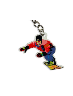 Брелок металлический Сноубордист