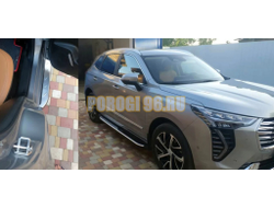 Пороги OEM Style с логотипом для Haval Jolion 2020-