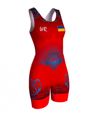 Трико женское сборной Украины UWW UKR Lotos Красное фото спереди