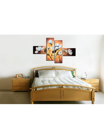 Модульная картина "Белый цветок"