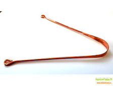 Языкочистка медная, производитель Индия; Copper Tongue Cleaner, India