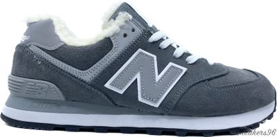 New Balance 574 с Мехом Серые/Grey Мужские (41-45)