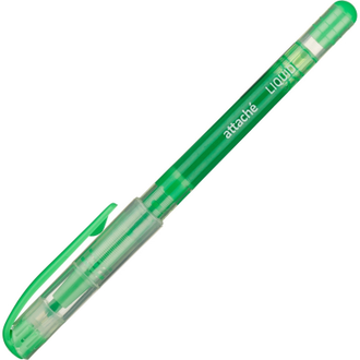 Маркер выделитель текста Attache Liquid 1-4мм, жидкие чернила, зелёный