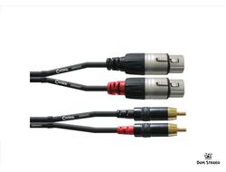 Фото кабеля Cordial CFU 3 FC кабель сдвоенный RCA—XLR female