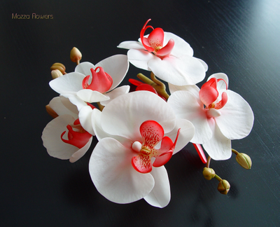 Заколка-краб с орхидеями "Баунти"