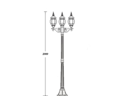 Садово-парковый светильник серии America 3S bg (h=2.0)