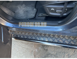 Пороги с накладным листом d53 для Chery Tiggo 4 рестайлинг (2018-2024)
