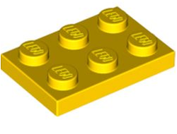 Plate 2 x 3, Yellow (3021 / 302124)