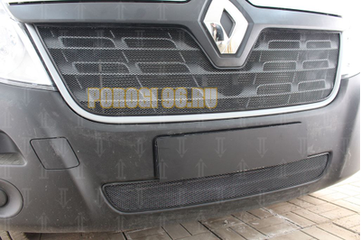 Защита радиатора Renault Master 2014- black верх