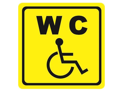 Тактильная пиктограмма, табличка туалет для инвалидов СП-18
