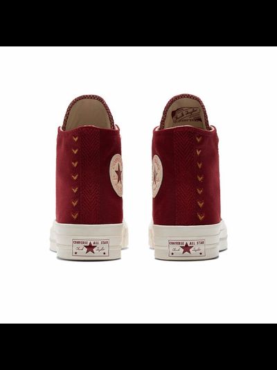 Converse Valentines Day высокие красные с сердечками классические