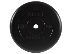 Диск обрезиненный Barbell Atlet, d=31мм, вес 20 кг