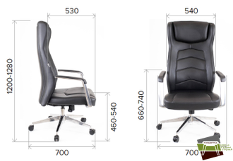 Кресло Everprof Parlament Кожа Черный