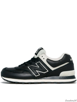 New Balance 574 Leather Black  Мужские (41-45)