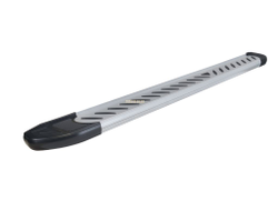 Пороги алюминиевые "Elite Silver" 2000 серебристые Slitkoff для Volkswagen TERAMONT (2018-2025)