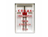 Игла бытовой машины ДВОЙНАЯ СТРЕЙЧ № 75/4. "Organ" (Вьетнам),  1 шт в пенале.