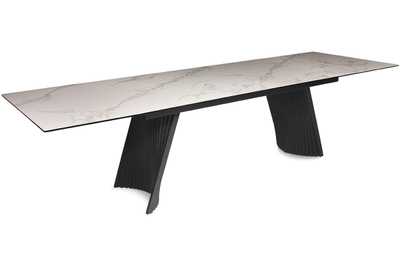 VIVALDI черный / керамика мрамор 200(+50+50)x100