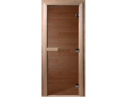 Дверь стеклянная 1900х700 (бронза,графит,прозрачная)