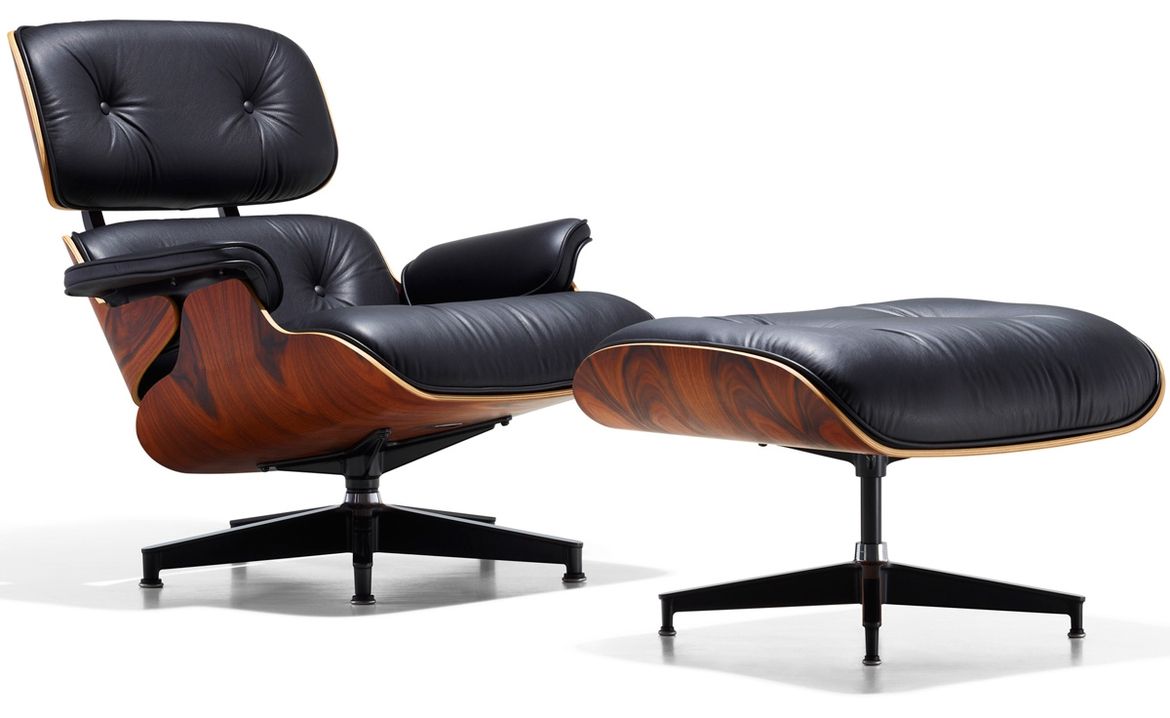 Кресло Eames Lounge Chair чёрный