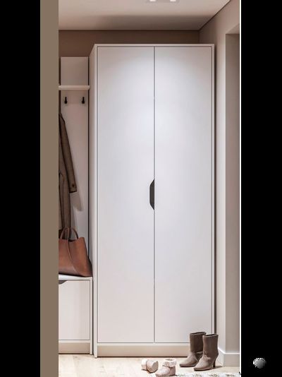 Руна ШК-02 Шкаф 2-х створчатый Белый/Белый