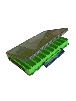 Коробка двухсторонняя 34х22х5см (18отделений),  размер XXL/ цвет зеленый