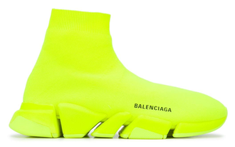 Кроссовки-носки Balenciaga Speed 2.0 ярко-зеленые