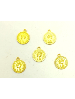 Монисты монетки для творчества металлические 15 мм, серебро