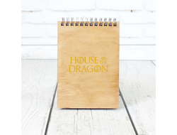 Скетчбук деревянный Дом Дракона, House of the Dragon №2