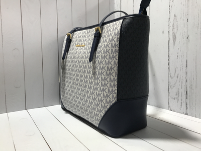 Сумка Michael Kors Selma серая с синим