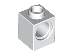 Technic, Brick 1 x 1 with Hole, White (6541 / 654101 / 65411)