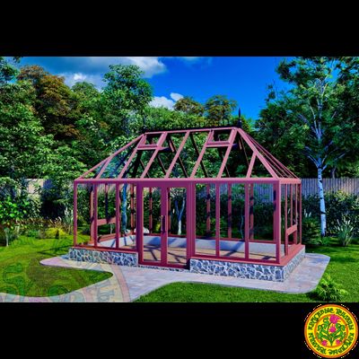 Базовая комплектация теплицы из стекла и алюминия ПЛИМУТ XS 5000 х 2500 мм