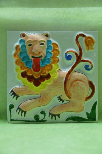 Лев Властный (изразцовая плитка)