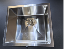 Мойка из нержавеющей стали подстольного монтажа 44х44 ЧЕРНАЯ Amalet *