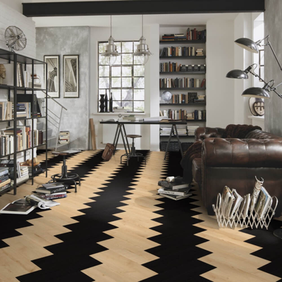 Биополы PURLINE Wineo 1500 wood XS Garden Oak PL005C в интерьере гостиной