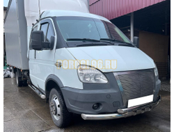 Пороги труба с проступью ПапаТюнинг для ГАЗель ГАЗ 27057