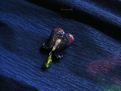 Цветок с Планеты Сокровищ. Брошь-цветок в авангардном стиле